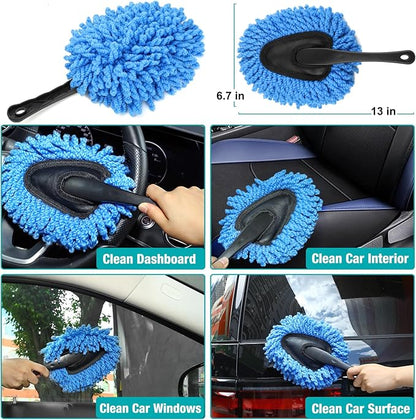 Luscinum Car Interior Duster Detailing Cleaning Gel Brushes Kit, Soft Dust Detail Crevice Brush Slime Putty Cleaner Accessories Tools for Dashboard,Air Vent,Panel,Leather