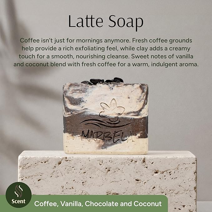 Marbela Cosmetics Handmade Soap - Latte - Soap Bar 3.5 oz