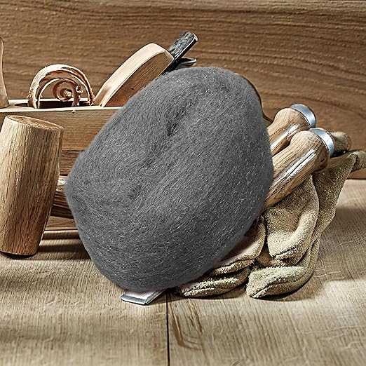 2 Rolls Coarse Grade Steel Wool Cleaning Pads, Wire Wool Fabric for Rust Removal, Polishing Wood and Metal Surfaces, Flexible Wire Mesh for Industrial and Home Use