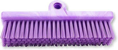 SPARTA 40423EC68 Plastic Floor Scrub Brush, Wall Brush, Equipment Brush With Nonabsorbent Bristles For Industrial Kitchens, Hospitals, Commercial Cleaning, 10 Inches, Purple