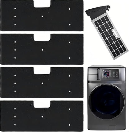 4Pcs Washer Dryer Combo for GE, WH01X35719 Lint Filter replacement - Hand Washable and Reusable Lint Filter for Ge Washer Dryer Filter - for Models: PFQ97HSPVDS