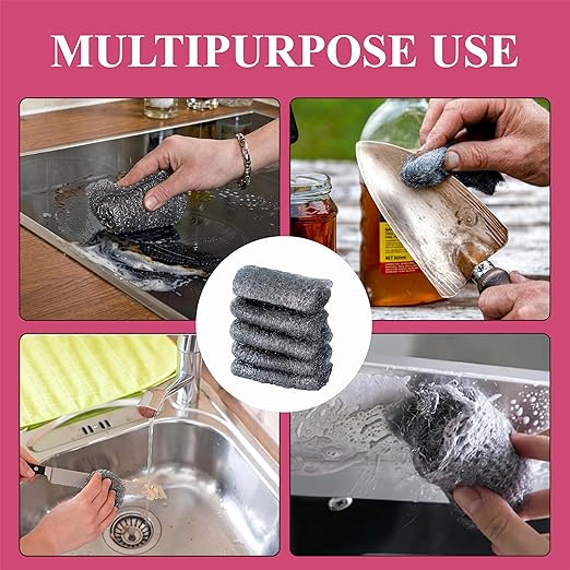 Steel Wool Grade # 1 - Medium Grade - 16 Pads Multi-use for Cleaning, Preparing, Multi-Purpose (#1-16 Pads)