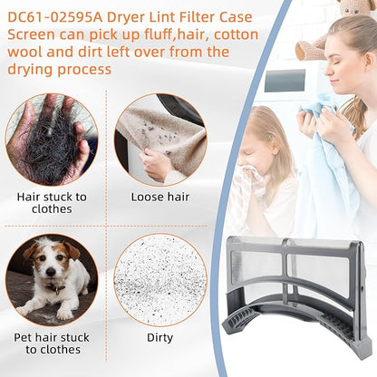 DC61-02595A Dryer Filter Replacement fit for Samsung Dryer Lint Trap with Brush,by MIFLUS Replaces 2069505, PS4206799, AP4578777, EAP4206799