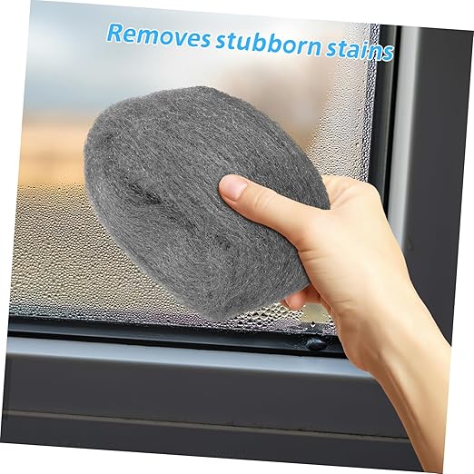Flexible Wire Wool Pad 2 Pack Steel Wool Roll for Window Cleaning Coarse Fabric for Polishing Cleaning Metals