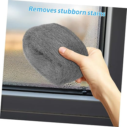 Flexible Wire Wool Pad 2 Pack Steel Wool Roll for Window Cleaning Coarse Fabric for Polishing Cleaning Metals