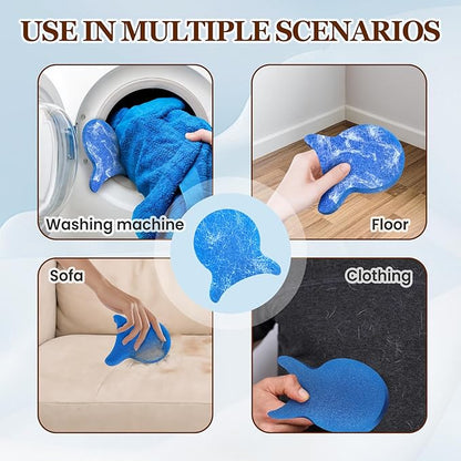 Pet Hair Remover for Laundry, Reusable Dog & Cat Hair Remover Tool, Effectively Removes Pet Hair, Lint and Dander from Bedding and Clothing, Suitable for Washing Machines, Dryers 4PCS