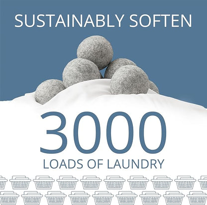 GLEENER Dryer Dots Fabric Softener | 100% New Zealand Wool | Extra large 3 pack | Grey (3)