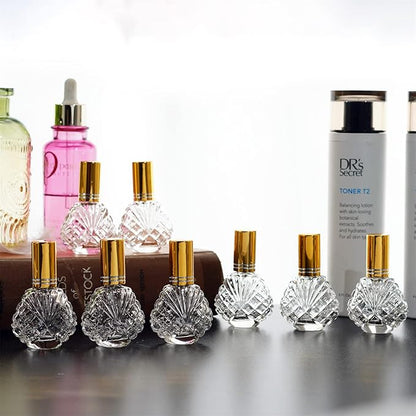 YU FENG 12pcs 15ml Glass Bottle Perfume Atomizer Refillable Spray Empty Perfume Bottle with Funnels Pipettes Dispenser for Perfume,Fragrance,Lotion,Essential Oil