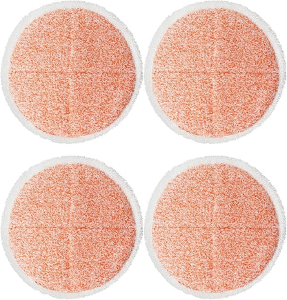 Electric Mop Pads, 7.28in Round Heavy Scrub Pads, Spin Mop Pads for Floor Cleaning (4 Pack)