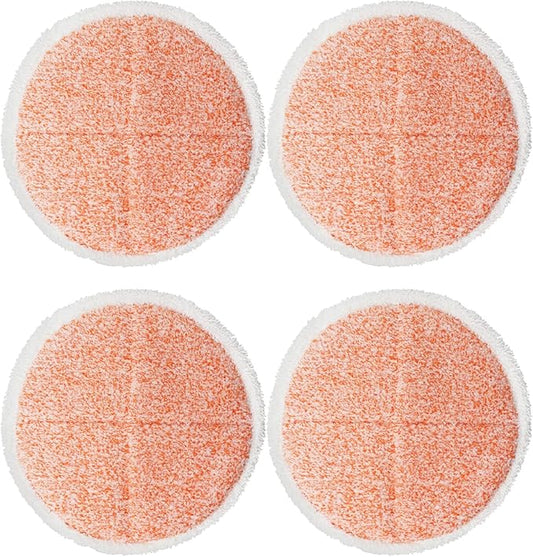 Electric Mop Pads, 7.28in Round Heavy Scrub Pads, Spin Mop Pads for Floor Cleaning (4 Pack)