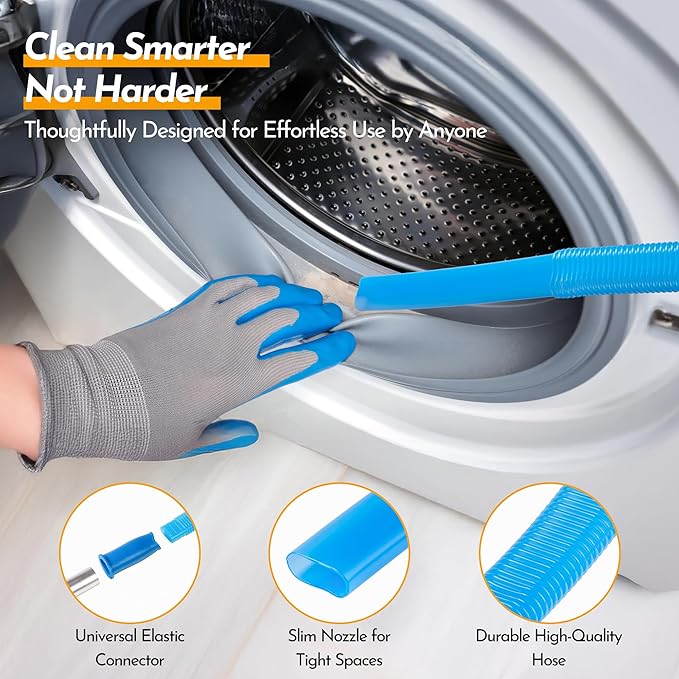 Dryer Lint Filter Replacement Kit for LG ADQ56656401 - Includes Cleaner Brush & Flexible Hose - Stainless Steel Lint Screen for Dryer DLEX3875V DLEX3875W DLG3051W DLG3171W