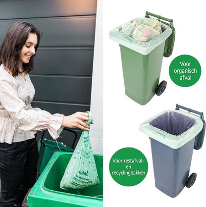 bioMat Compostable Trash Bags 64 Gallon, 20 Count, Extra Large flat top Kitchen Food Scrap Bin Liners, BPI, CMA and OK Compost HOME certified, Meets the ASTM D6400 Standard