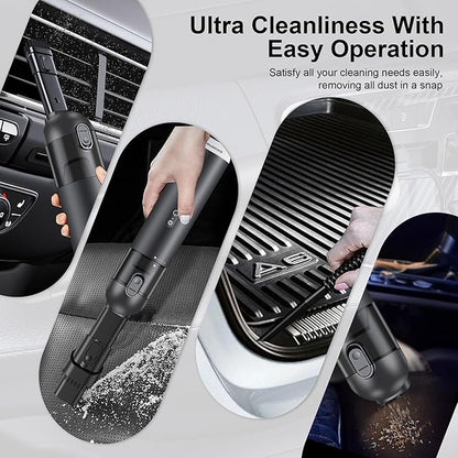 Cordless Handheld Car Vacuum Cleaner - 15000PA Portable Vacuum with LED Light & HEPA Filter, Blow & Suction 2 in 1 Small Hand Held Cleaner for Car Detailing, Pet Hair, Home, Office
