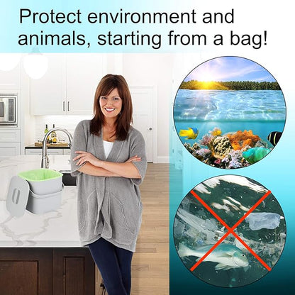 Trash bags 2.6 gallon Biodegradable: Aievrgad Garbage bags for tall kitchen trash can liner, 120 count,Unscented, Heavy Duty, Thickened, for food/kitchen waste or Graden,green 10L