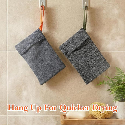 6PCS Soap Bags, Bar Soap Pouch Exfoliating Soaps Bag Quick Dry Soaps Saver Bag Shower Sponge Loofah Body Scrubber Bath Sponge for Body Shower Bath Travel Home