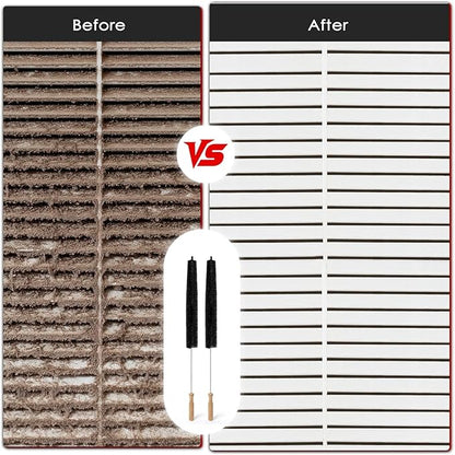 Dryer Vent Cleaner Kit, 2 Pack Dryer Lint Brush, 30 Inch Long Flexible Lint Remover, Refrigerator Coil Cleaning Brush, Home Essentials (Short-Style)