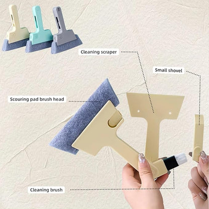 Window Track Cleaner,Multi Purpose Grooves Cleaning Brush for Window lides Gaps Tile Lines Shutter Car Vents,Window Groove Cleaning Brush Tools Set (Grey)