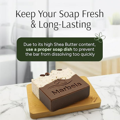 Marbela Cosmetics Handmade Soap Bar - Made in USA, Vegan Friendly, Palm Oil Free, Natural Bar Soap - Gentle Face & Body Soap for Daily Skin Care, Moisturizing & Nourishing - 3.5 oz (Cozy Cappuccino)
