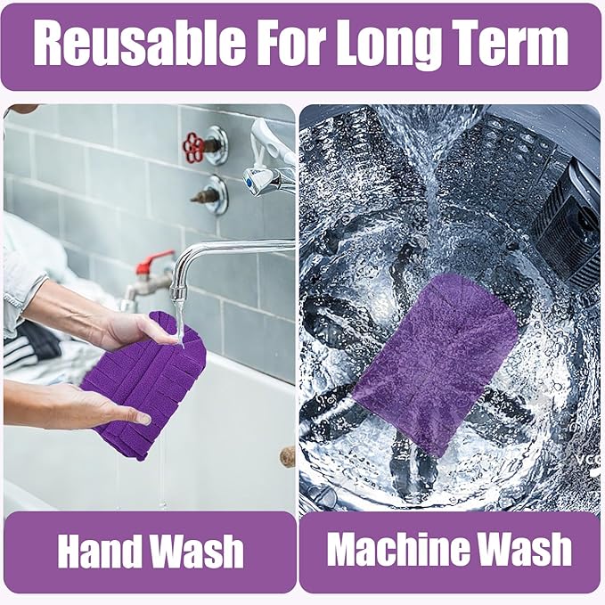 Duster Refill Compatible with Swiffer Hand, 8PCS Reusable Duster Pads for Swiffer, 360° Heavy Duty Fleece Duster Refills Washable for Cleaning Ceiling Fan Window Kitchen