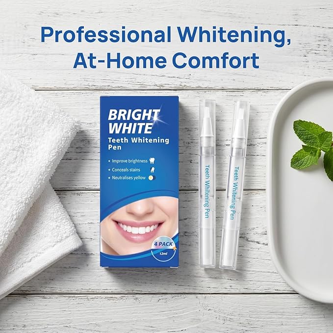 Teeth Whitening Pen - No-Sensitivity Professional Gel, Stain Remover for Brighter Whiter Teeth