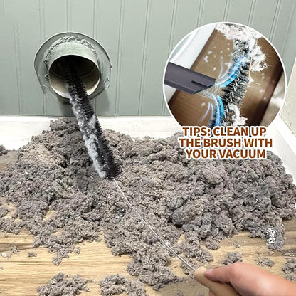 2Pack Flexible Dryer Vent Cleaning Brush - 304 Stainless Steel Lint Remover Refrigerator Coil Cleaning Brush Clothes Trap Duct Remover Home Essential Cleaning Tool Dryer Lint Brush