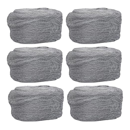 Steel Wool Mice Control - 6 Pcs 2.36"×9.84Ft Steel Wool for Wall Hole/Gap Filler - Best Thing to Get Rid of Mice - Keep Animals Away from Cracks,Siding,Pipeline,Vents in Garden/House/Garage/Kitchen