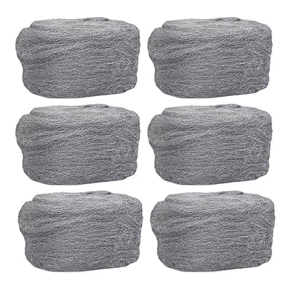 Steel Wool Mice Control - 6 Pcs 2.36"×9.84Ft Steel Wool for Wall Hole/Gap Filler - Best Thing to Get Rid of Mice - Keep Animals Away from Cracks,Siding,Pipeline,Vents in Garden/House/Garage/Kitchen