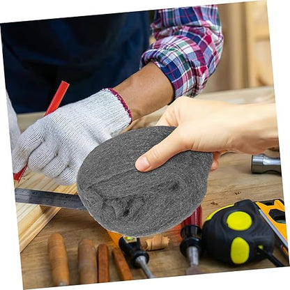 CHILDWEET 2 Rolls of #0 Steel Wool Pad Flexible Wire Mesh for Cleaning Rust Removal and Polishing Wood Metal Surfaces