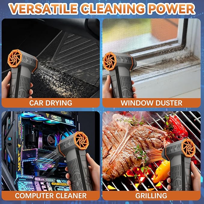 Snow Whiz Turbo Blower,130,000RPM Mini Turbo Snow Blower,Snowwhiz Turbo Blower Handheld,Turbo Breeze Electric Blower,Air Duster Cordless Cleaner for Car Windshield Winter Snow Cleaning