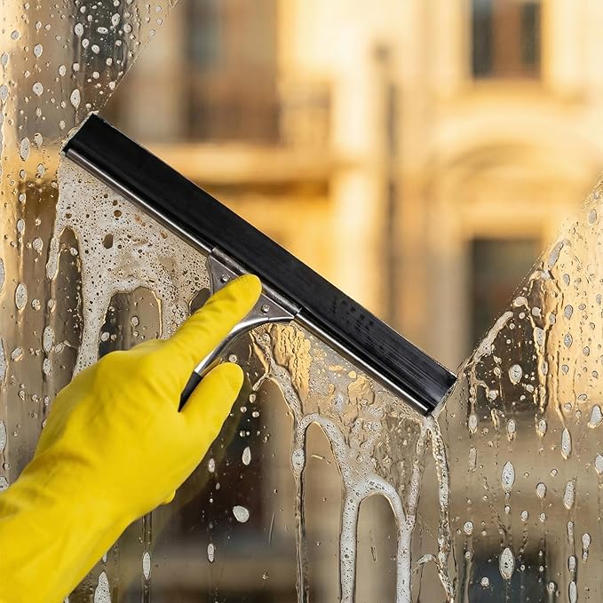 Professional Cut-to-Size Replacement Rubber Squeegee Blade, 41" Household Squeegee Refill, High Elasticity Squeegees Strips, Fits Most Window Washing Squeegees for Streak Free Cleaning