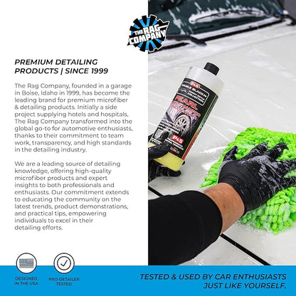 The Rag Company - Complete Car Cleaning Kit - Includes Car Wash Soap, Wheel Cleaner, Interior Car Cleaner, Wash Mitt + Pad, Drying Towel, Microfiber Towels, Wheel Brush - 10 Piece Kit