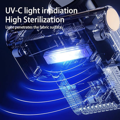 Mattress Vacuum Cleaner, 14Kpa Bed Vacuum Cleaner with 253.7nm UV-C Light, Versatile Wireless Handheld Vacuums with HEPA Filter and USB-C Charging Port for Bed, Sofa, Clothes, Crib