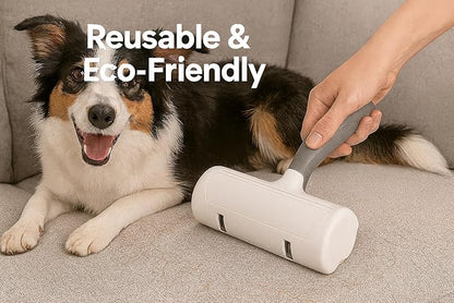 Reusable Pet Hair Remover for Dogs & Cats – Manual Fur Cleaner Roller, No Batteries Needed, Reusable Lint Brush for Couch, Carpet, Bedding & Car
