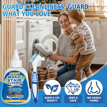 Mold Stain Cleaner Gel, 8 FL oz Heavy-Duty Household Cleaner for Washing Machine Gasket, Shower Caulk, Bathroom Grout & Front Loader Seal (220ml)