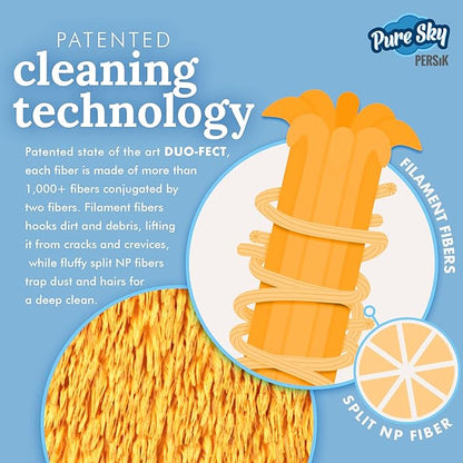 persik Pure-Sky Microfiber Glove Dusting Mitt - Ultra Microfiber Cleaning Cloth Glove - JUST ADD Water No Detergents Needed - Use for Cleaning Furniture, Home