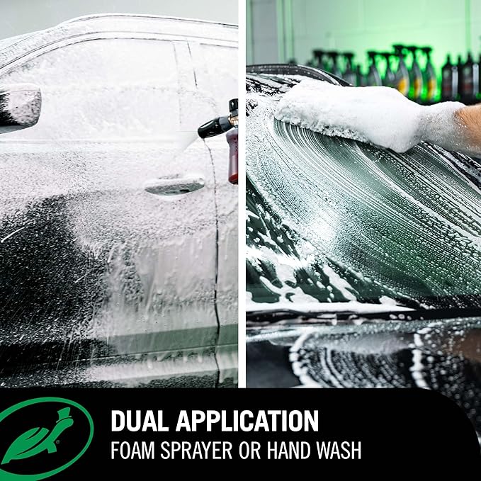 Turtle Wax Hybrid Solutions Pure Wash, pH Neutral Extreme Foaming Car Wash Soap, Bucket or Foam Cannon Application, Won't Strip Waxes or Coatings, Clay Bar Lubricant, Spot-Free Clean, 64 fl oz