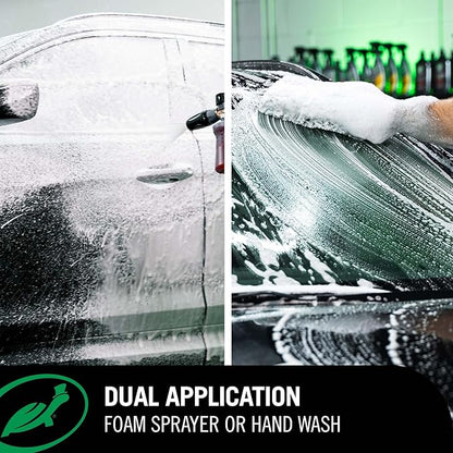 Turtle Wax Hybrid Solutions Pure Wash, pH Neutral Extreme Foaming Car Wash Soap, Bucket or Foam Cannon Application, Won't Strip Waxes or Coatings, Clay Bar Lubricant, Spot-Free Clean, 64 fl oz