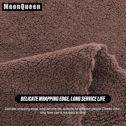 MOONQUEEN Ultra Soft Premium Washcloths Set - 12 x 12 inches - 72 Pack - Quick Drying - Highly Absorbent Coral Velvet Bathroom Wash Clothes (Wood Brown)