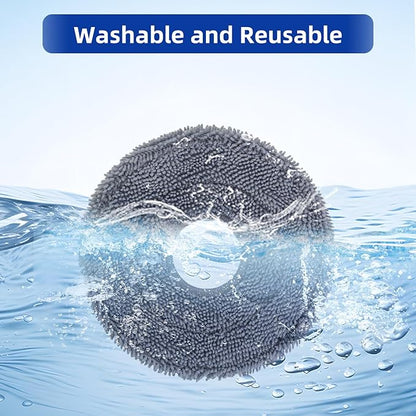 VIEWALL 8 Pack Rotating Mop Pads for Roborock Saros 10R, Saros 20, Saros Z70, Qrevo Edge 2, Qrevo CurvX Vacuum Cleaner, Washable Microfiber Mop Cloth Replacement Accessories