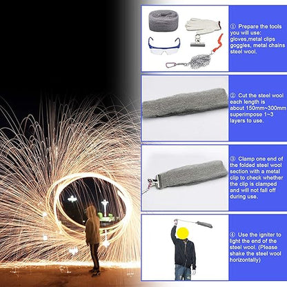 SING F LTD 2 Rolls of 120g Steel Wire Wool Ultra Fine 00000 Grade Soft Abrasion Resistance for Glass Cleaning Marble Furniture Polishing