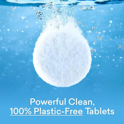 BLUELAND Toilet Bowl Cleaner Tablets, 2-Pack, 28 Count, Lemon Cedar, Plastic-Free, No Harsh Chemicals, Plant-Based