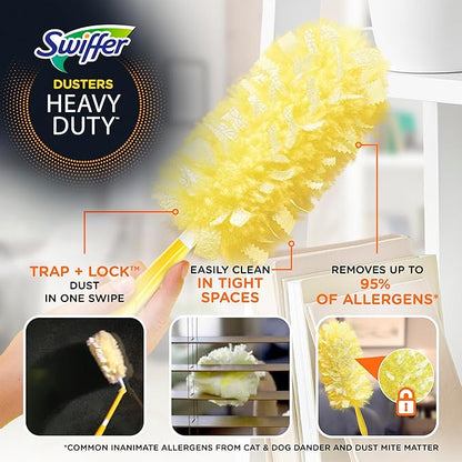 Swiffer Dusters Heavy Duty Multi-Surface Duster Refills for Cleaning, Unscented, 11 Count (Pack of 3)