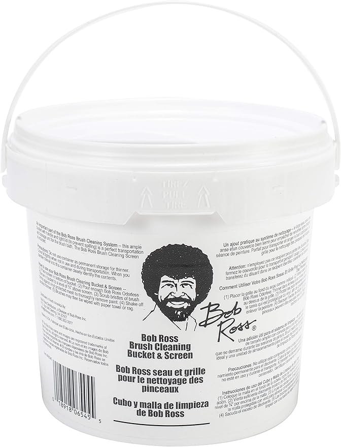 Bob Ross Cleaning Bucket & Screen-White (Pack of 6)