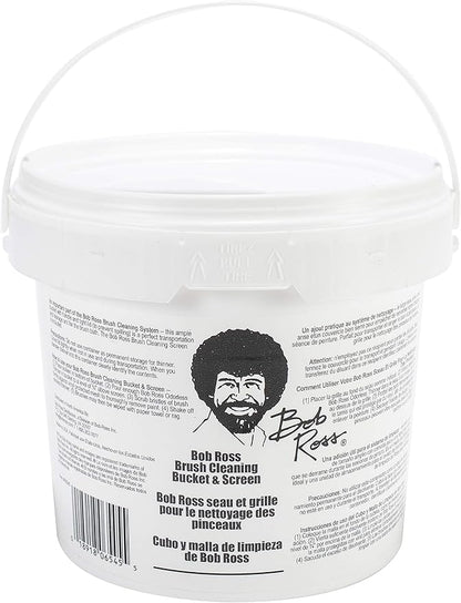 Bob Ross Cleaning Bucket & Screen-White (Pack of 6)