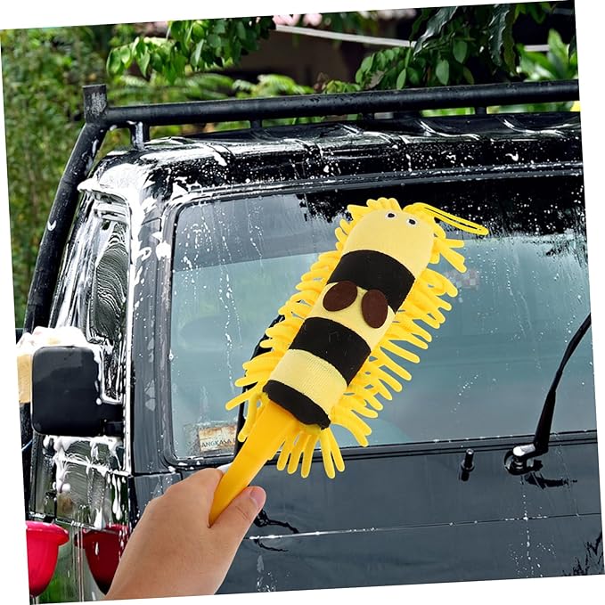 Zerodeko Animal Shape Microfiber Duster Ceiling Fan Cleaning Brush Car Wash Mop Kit Dust Removal Easy to Store Multipurpose Car Cleaning Tool