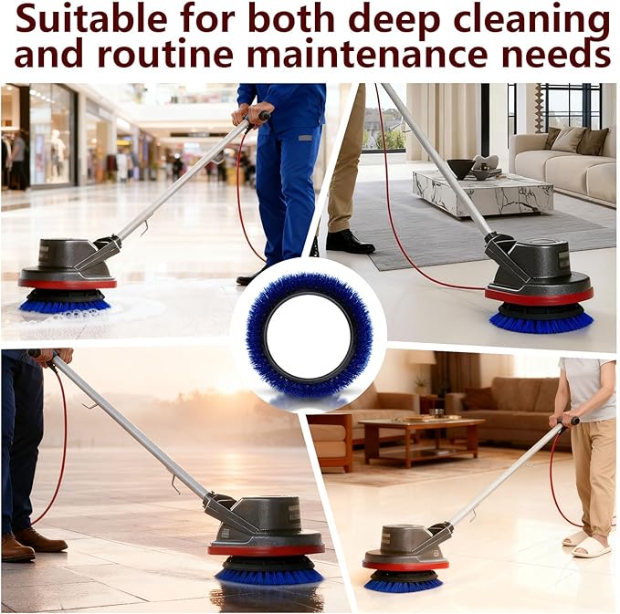 237058 Blue Crimped Polypropylene Scrub Orbiter Brush Replacement for Oreck Commercial ORB550MC, ORB600MW, ORB700MC Orbiter Floor Machines, for Bissell BGEM9000