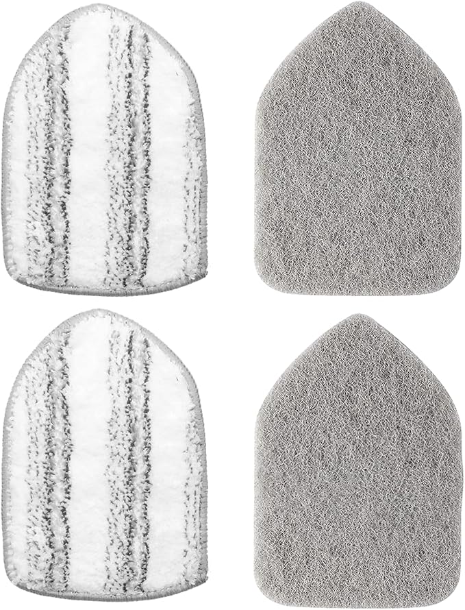 SetSail Scouring Pads Microfiber Cloth Refill 4 Pack, for SetSail Tile and Bathtub Scrubber Brush Heavy Duty Scrubbing Sponge Scratch Free Reusable for Cleaning Bathroom Kitchen Walls Tub Tiles Sink