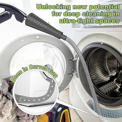 Sealegend 2 Pieces Dryer Vent Cleaner Kit, Dryer Vacuum Hose Attachment and Flexible Lint Brush, Dryer Vent Cleaning Tools for Crevice Lint Trap‌, Black