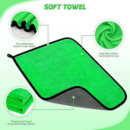 Nilight 27PCS Car Detailing Kit Auto Cleaning Tools Wash Set with Storage Carry Bag Home Use for Interior Exterior Deep Clean Polish Car Care Windshield Dashboard Seat Air Vents Wheels Tires, Green