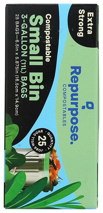 REPURPOSE Compostable 3 Gallon Food Scrap Bags, 25 CT
